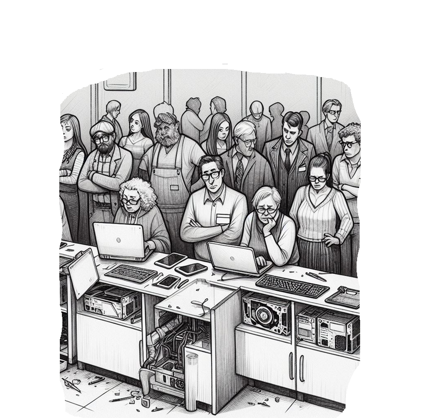 Long lines and frustration waiting for traditional tech support